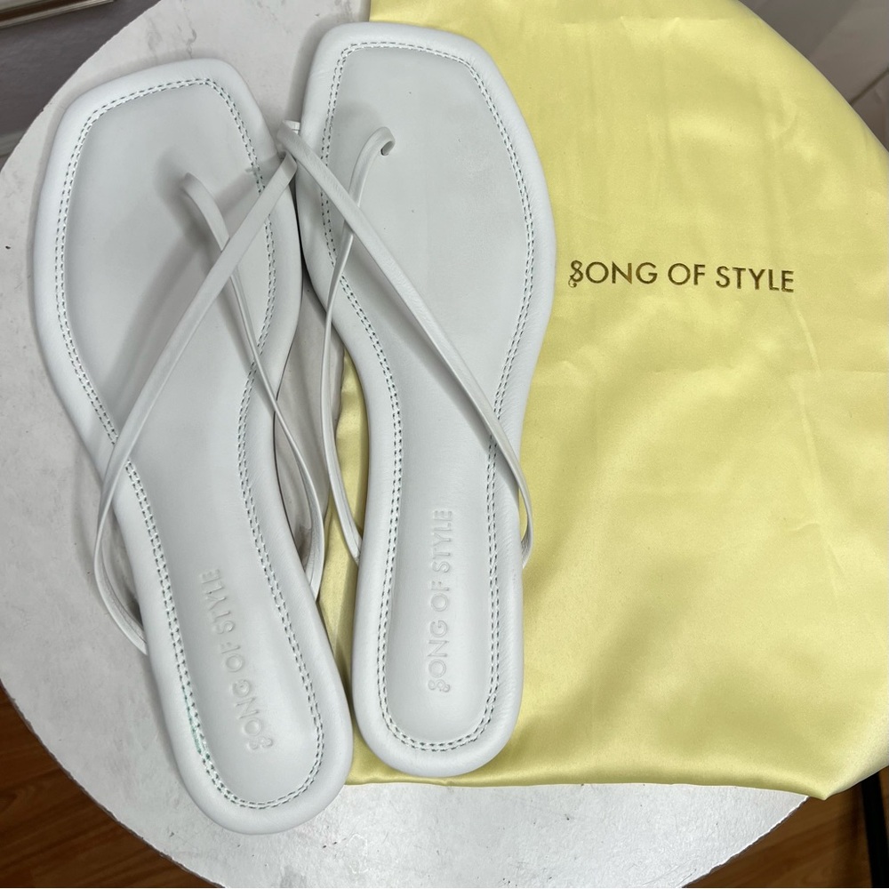 Song of Style White Strap Sandals- New w/ dustbag! Retail: $158- Size 10.5